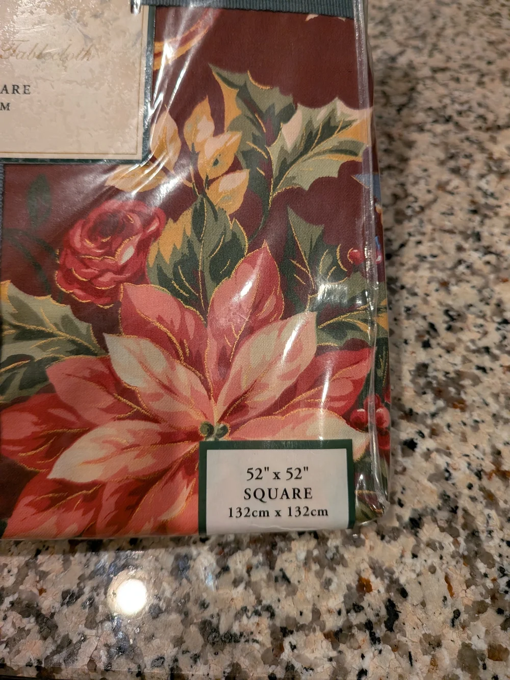 Laura Ashley NEW Old Stock Victorian Floral Roses Tablecloth 52